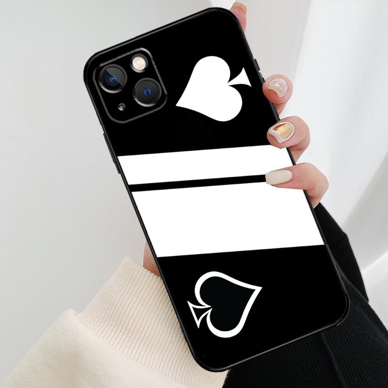 Ace of Spades Poker Phone Case For iPhone 17 Pro Max 16 15 11 13 12 14 Pro Max mini 15 16 Plus 16e 17 Air Cover