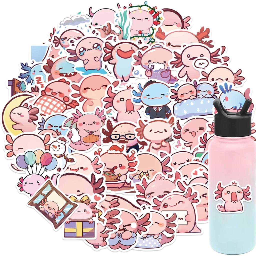 50pcs Cartoon Animal Funny Graffiti Waterproof Sticker, Creative Trend Decorative Decal,