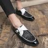 Fashion 2024 Men Dress Loafers Business Wedding Brand Men Shoes Breathable Luxury Style Banquet Sequin Gold Black Male Shoes Large38-48