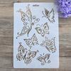 3PCS Butterfly Stencils for Wall Painting DIY Scrapbooking Photo Album Paper Card Making Craft Decorative Embossing Template