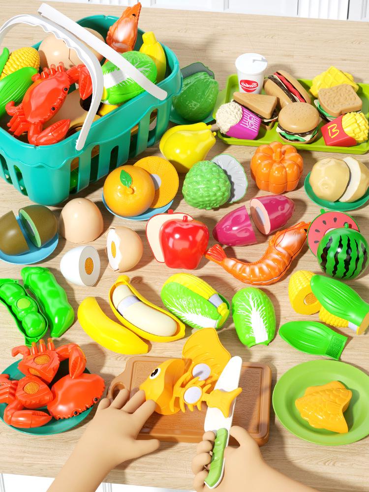 Chopping Fun Kitchen Toy Set: Children's Vegetables & Fruits Role-Playing Educational Toy
