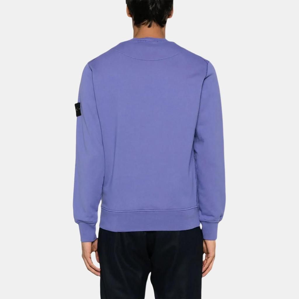 STONE ISLAND Однотонный пуловер с длинным рукавом и круглым вырезом, мужской свитшот, фиолетовый K1S1561000-44S0051-V0047
