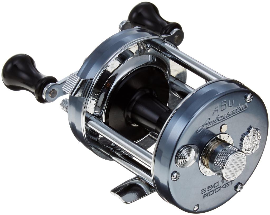 AbuGarcia Ambassador 6501CS Rocket Blue Gray левая двухручная круглая катушка для ловли окуня, змееголова и сома (Посол)