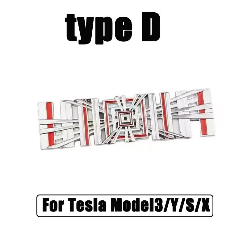 Plaid for Tesla Model 3 Y S X Tail Tag Trunk 3D Zinc Alloy Vehicle Label Emblems PLAID Badge Creative Decoration Stickers
