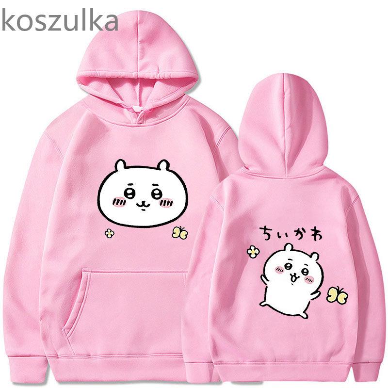 Модная толстовка с капюшоном в стиле аниме Chiikawa, уличная одежда, пуловер с принтом печати, унисекс, осенне-зимняя толстовка в стиле хип-хоп, одежда унисекс