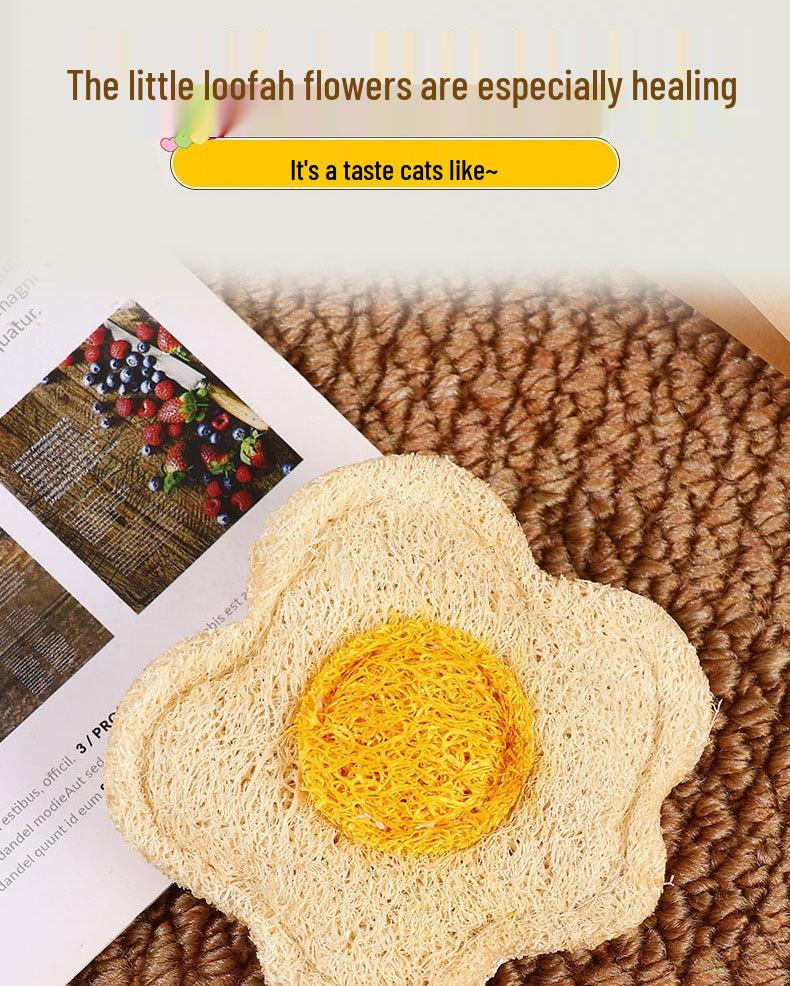 Thickened Loofah Pet Teething Toy - Bite-Resistant, Educational, Stress-Relief for Cats & Dogs