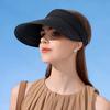 Женские кепки с пустым верхом и козырьком, с защитой от ультрафиолета, регулируемые соломенные шляпы, летние солнцезащитные козырьки унисекс