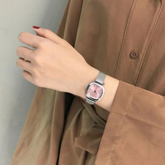 Женские наручные часы с квадратным циферблатом, регулируемым стальным ремешком, кварцевым механизмом, женские классические деловые наручные часы с браслетом, модные ювелирные изделия