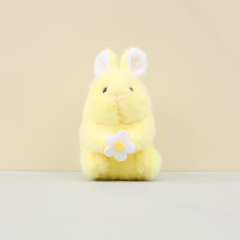 Adorable Plush Bunny Keychain Soft Pink Rabbit Toy Bag Charm 12cm Cute Gift