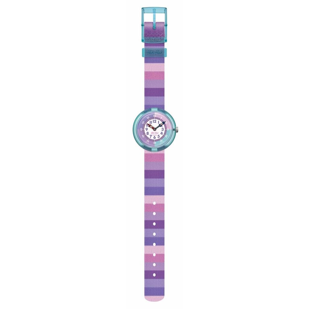 Flik Flak STRIPY FBNP225 Kids' Watch, PURPLE,