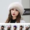 Hat Winter New Thickened Warm Imitation Fur Fashion Simple Beret Princess Hat Imitation Mink Mongolian Hat Women's Hat
