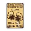 INEED Vintage Beer Metal Sign Poster Wall Decor Tin Sign Decorative Plate Iron Plaques Club Bar Home Man Cave Retro Decor