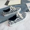 Женская обувь 2024 года, весна-лето, новая мода, цветные блоки, леопардовый принт, зебровая полоска, повседневная удобная парусиновая обувь на шнуровке