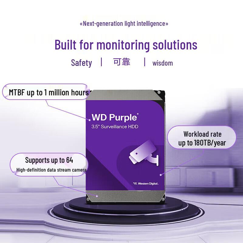 Western Digital WD Purple 1 ТБ Жесткий диск для видеонаблюдения