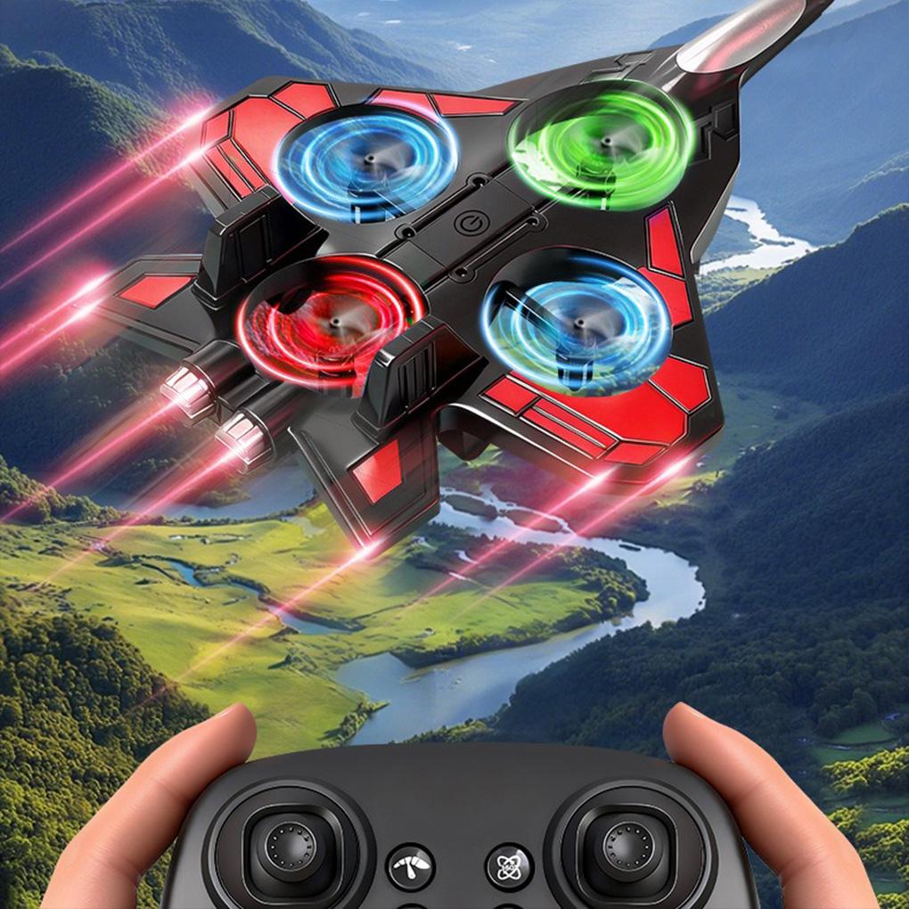E72 Foam RC Aircraft 360 ° turn Remote UAV LED lights Stunt Intelligent fixed Height Hover Control Fighter Toy