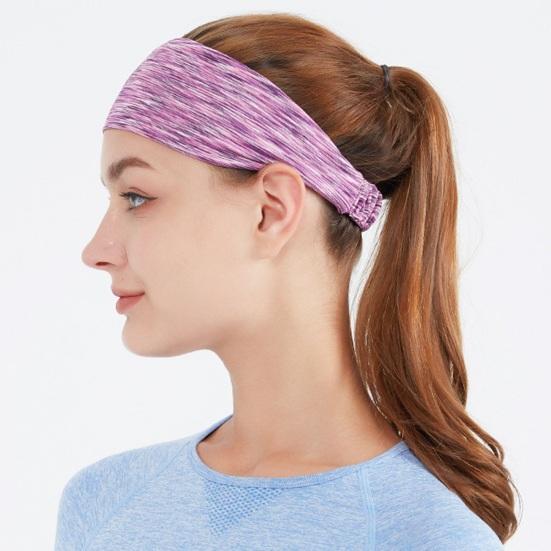 Спортивная повязка на голову на резинке с красочным полосатым узором, впитывающая пот, дышащая повязка на голову для бега и фитнеса