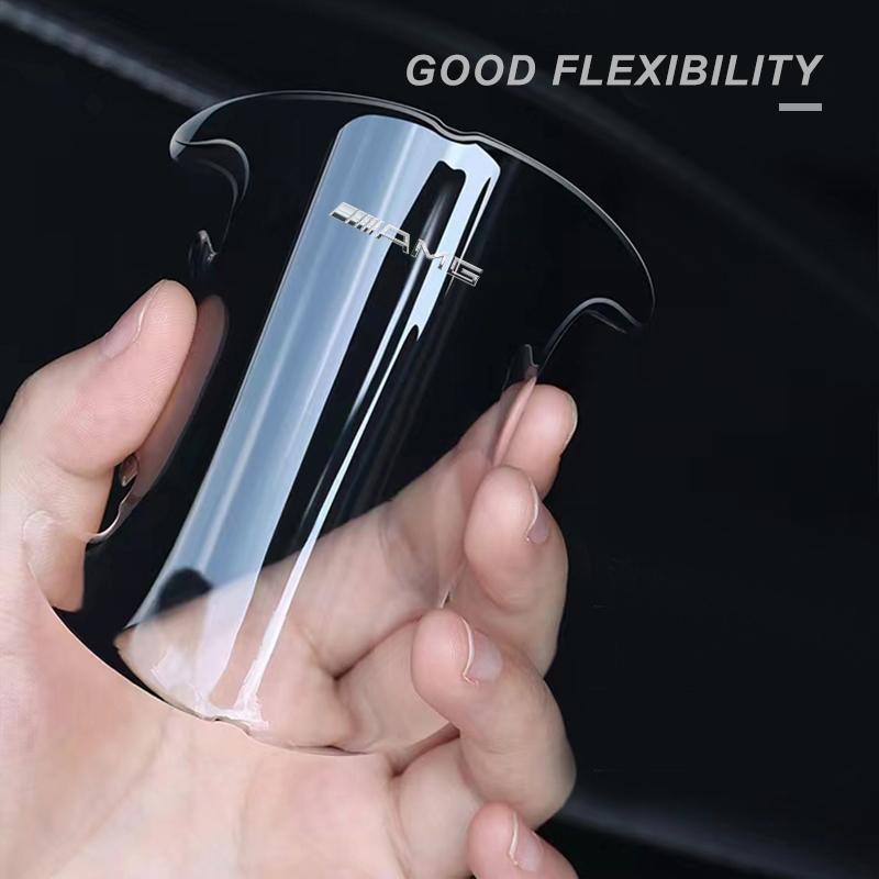 AABDB1 Door Handle Protective Film with Car Door Sill Protector Stickers For Mercedes Benz C400 C450 C160 C180 C200 C220 C250 C300