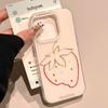 Простая линейная клубнично-грушевая чехол для iPhone17promax Air подходит для Apple 16promax белый фон imd