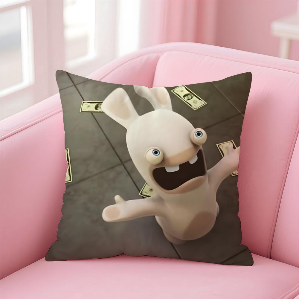 Чехол на подушку R-Rabbids I-Invasion для дома и автомобиля, многоцелевой, двусторонний, мягкий и прочный, для повседневного использования