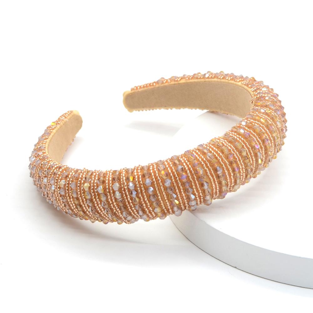 New Luxury Headbands for Women Custom Hairband High Quality Bling Rhinestone Hair Accessories 5 Colors