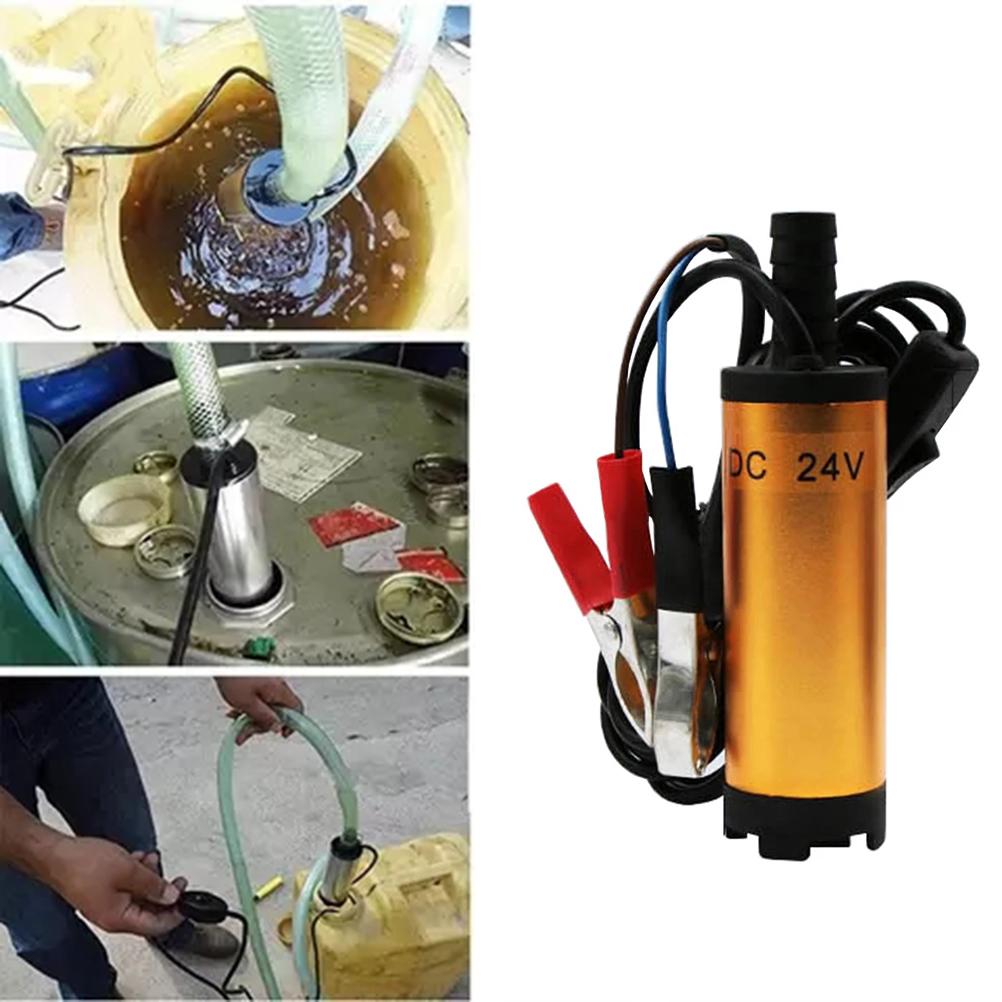DC 12V24V Electric Submersible Oil Pump Portable Water Diesel Pump Stainless Steel Water Oil