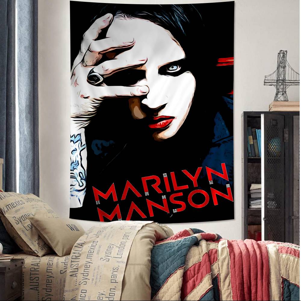 MMarilyn MManson Подвесной Богемный Гобелен для Гостиной Дома Комнаты в Общежитии Декор Японский Гобелен