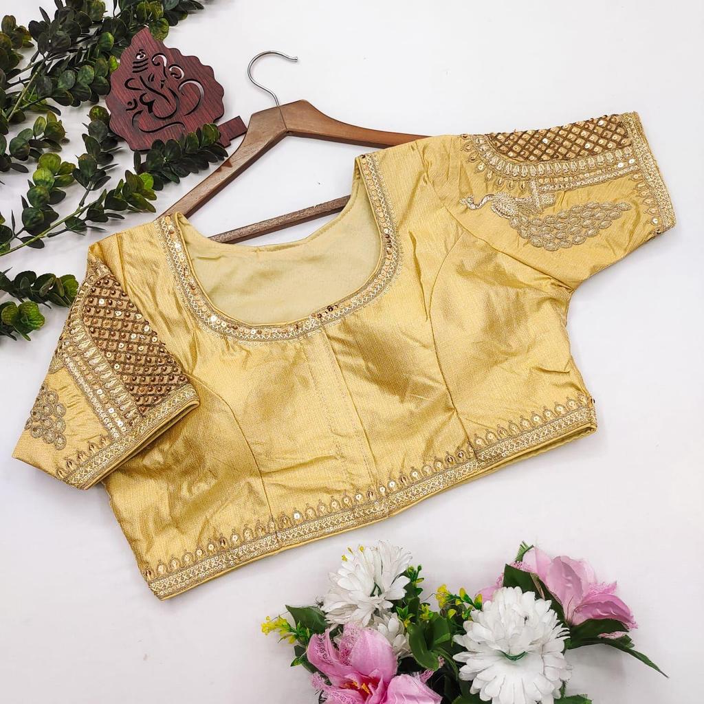 Тяжелая свадебная блузка для невесты| Блузка для ношения с сари (размер 46RU, размер блузки можно увеличить до 52RU)