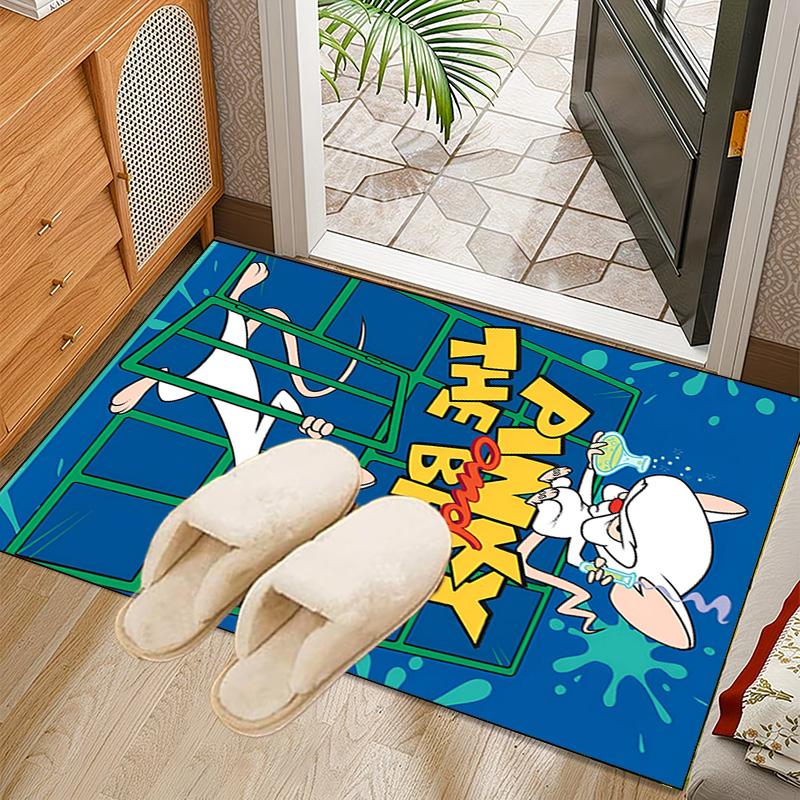 Pinky Brain's Adventure Rug Office Carpet Non-Slip Mat, Chair Rug Floor Covering for Gaming, Bedroom, Living Room , Home Decor Christmas Gift