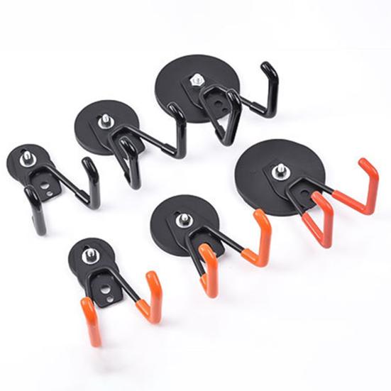 Сверхпрочный магнитный крючок для хозяйственных нужд Сильный Легкая установка Магнит для гаража ПВХ Антискользящее покрытие Крючок для хранения