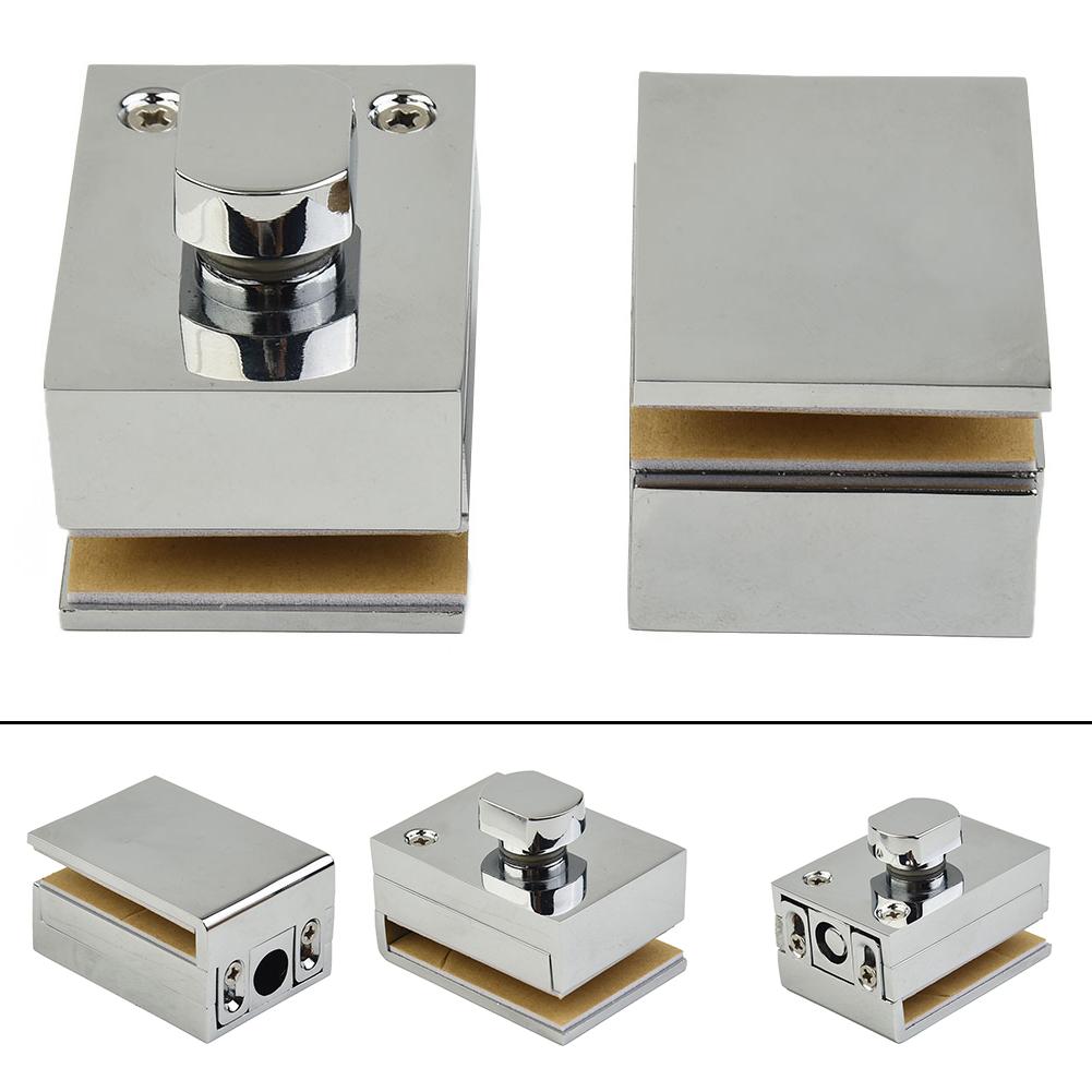 Glass Door Lock Floor Latch Lock Bolt For Home Bathroom Toilet Shop No Punching Single Door Ground Lock Zinc Alloy Hardware
