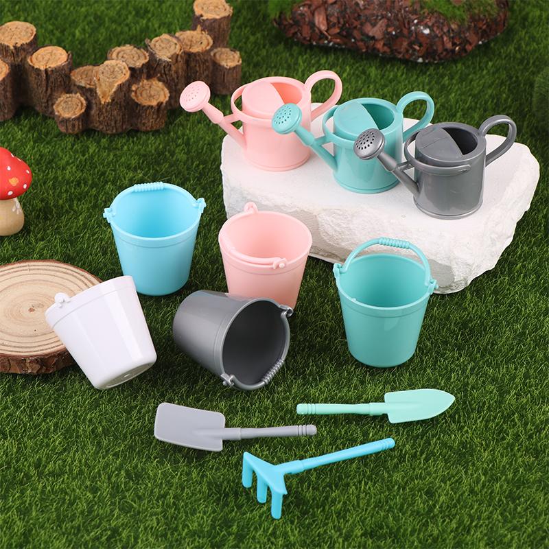 1:12 кукольных миниатюрных лейка ведро разбрызгиватель лопата модель садовые инструменты декор игрушка кукольный дом аксессуары