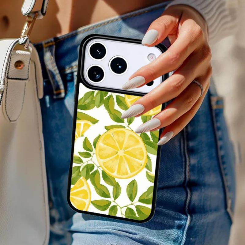 Летний Фруктовый Лимонный Чехол Для Телефона Для iPhone 17 Air 14 15 13 12 Max Чехол Для Apple 16e 11 Pro Max Plus Coque