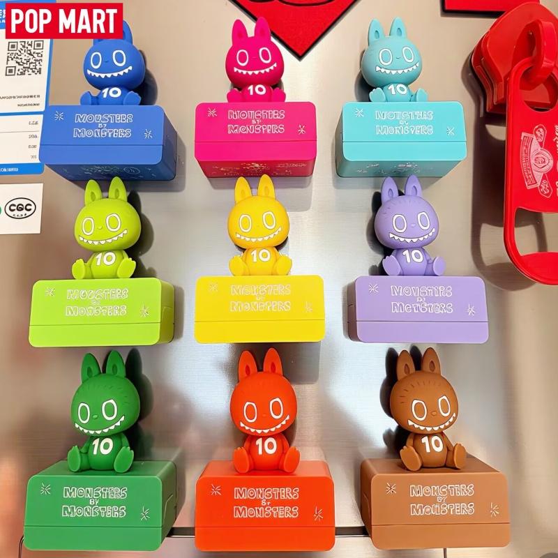 Новый POPMART The Monsters 10-й Юбилей Labubu Магнит на Холодильник Сюрприз-Коробка Мультяшный Коллекционный Декор Идеальный Подарок Для Фанатов Аниме