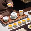 Hand-painted Linglong porcelain Kung Fu tea set, high-end household tea set, business company bank high-end gifts