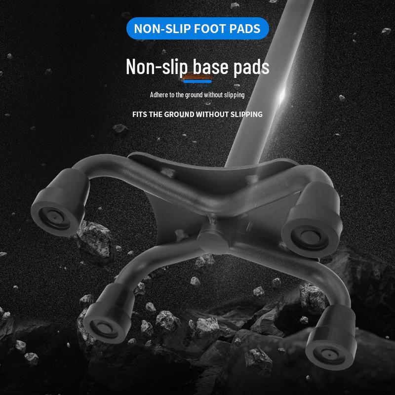 Телескопические костыли из алюминиевого сплава для пожилых людей с изогнутой ручкой