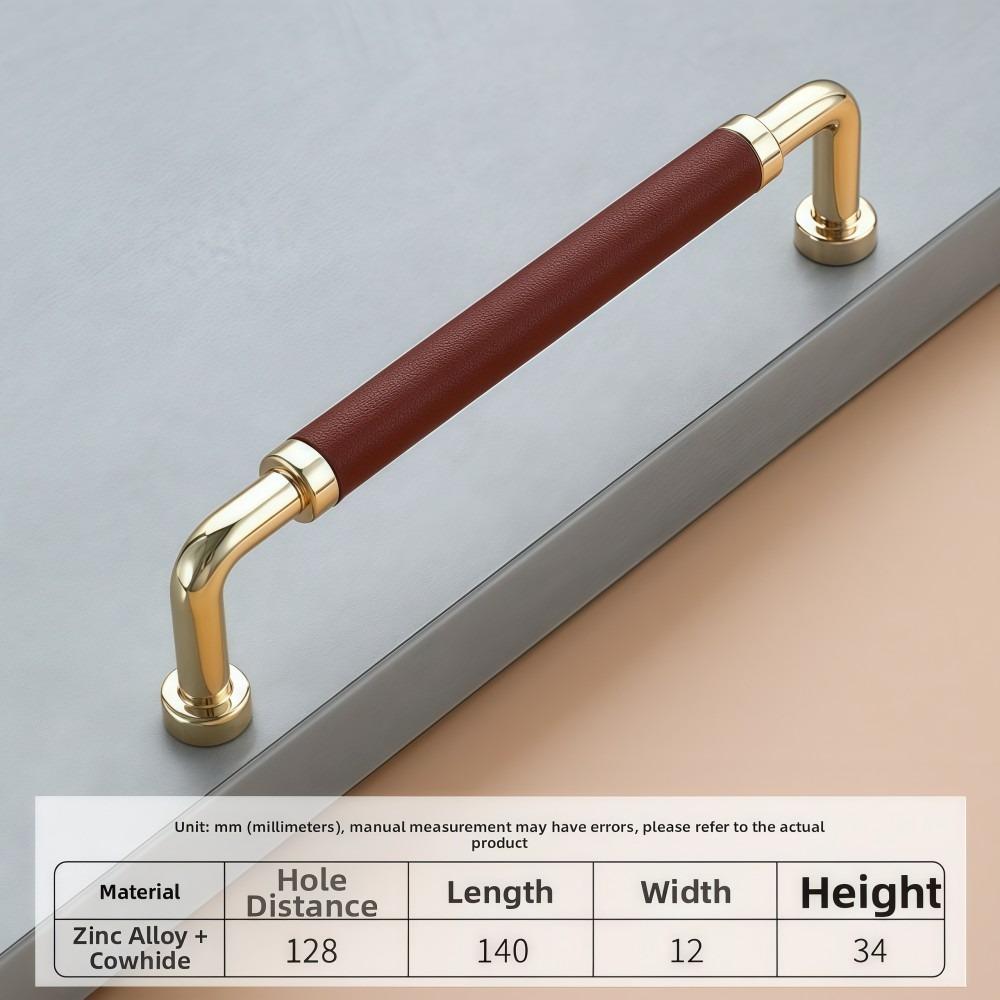 Handmade Wardrobe Door Handles Nordic Cabinet Drawer Knobs Leather Hardware Handle Multipurpose