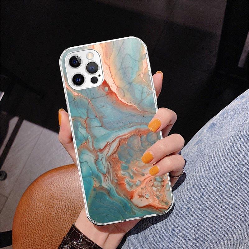 Модный Золотой Розовый Геометрический Мраморный Чехол Для Телефона Для iPhone 17 Air 16 Pro Max 16E 15 + 14 Plus 11 12 13 Mini 7 8 SE Подарок Печатный Чехол