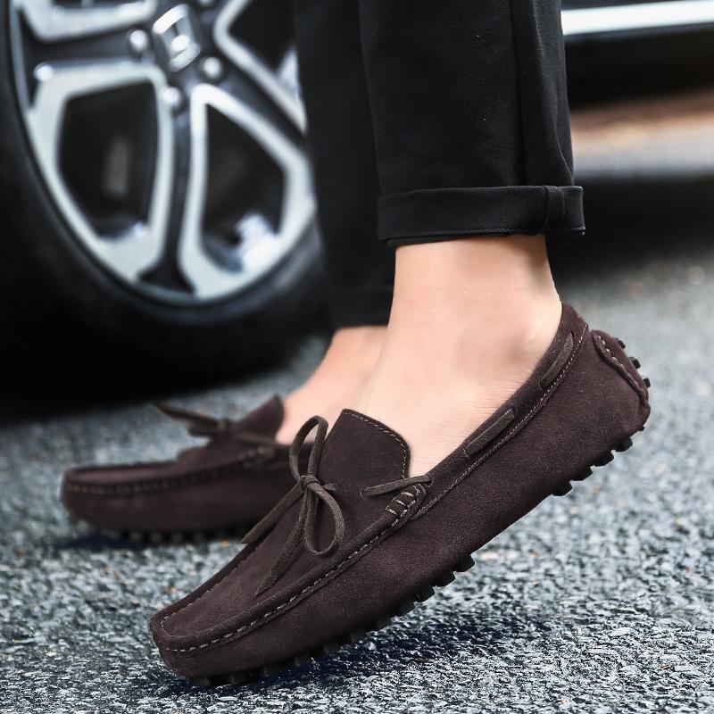 Fashion 2025New Hot Selling Men Casual Leather Loafers Fashion Elegant Business Genuine Leather Shoes Outdoor Anti Slip Walking Shoes