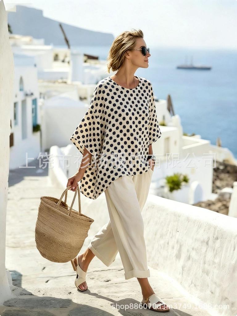 A wholesale European and American Y1 new printed large hemian casual set from Simian