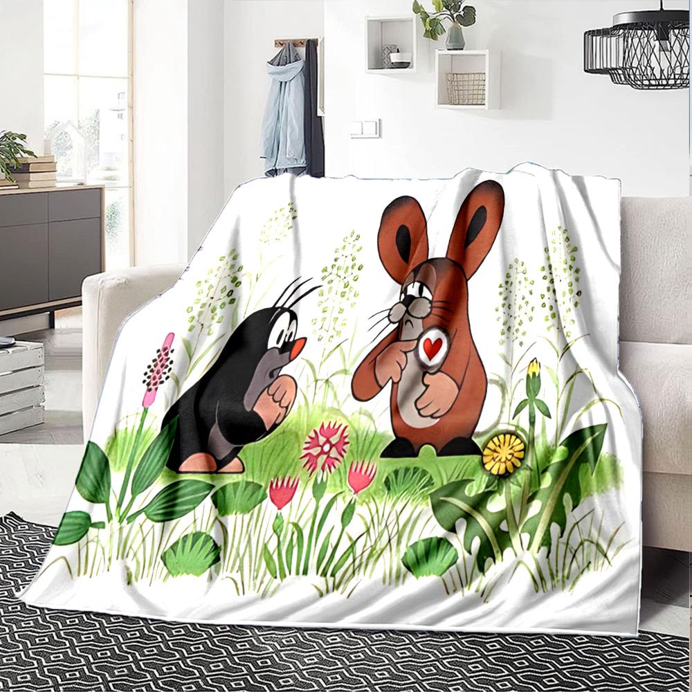 1pc Butterflies Friends Flannel Blanket,Ultra Soft Warm Plush Throw for Home Bedroom Bed Sofa Cover Camping Picnic gift Y7248