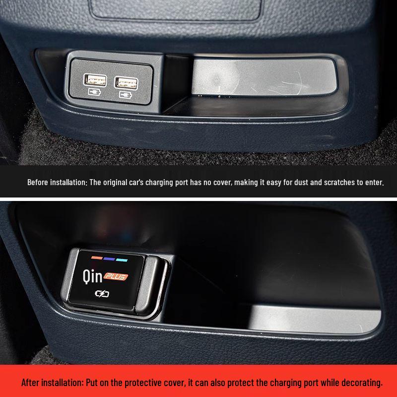 Пыле- и водонепроницаемая декоративная наклейка на задний USB-порт BYD Qin PLUS-DMI/EV