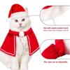 Comfortable Christmas Pet Cloak Adjustable Pet Xmas Hat Pet Christmas Cloak Dress Up  for New Year
