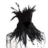 Women Cosplay Accessories Halloween Decor Gothic Clothes Feather Scarf Fur Shawl