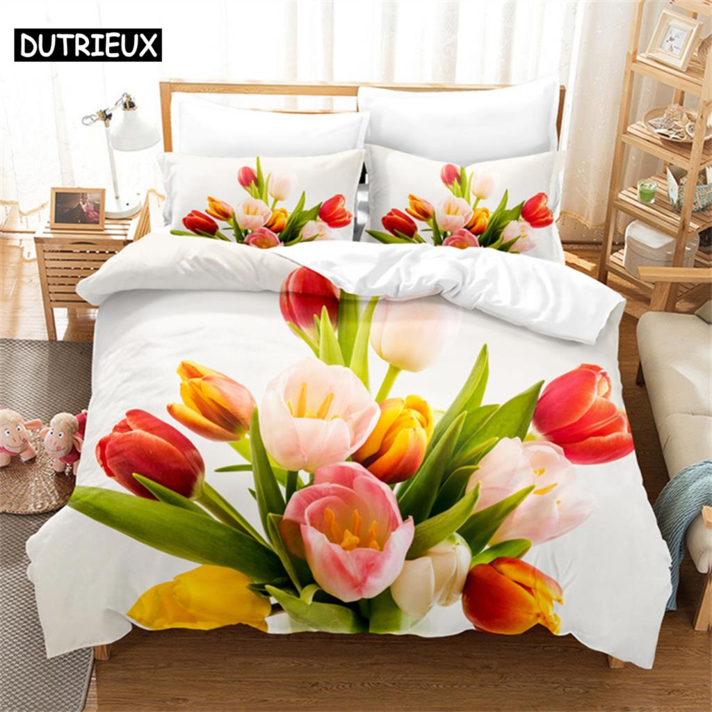 Комплект постельного белья Tulip Scenery Queen, пододеяльник, детский комплект постельного белья, комплект постельного белья King Size, комплект постельного белья