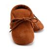 Мокасины из искусственной замши для новорожденных мальчиков и девочек, мягкие мокасины, обувь Bebe, нескользящая мягкая подошва с бахромой
