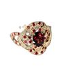 Luxury European and American Fashion Luxury Classic Diamond-encrusted Wedding Lady Ring, Gold-plated Ruby Jewelry Full of Diamonds