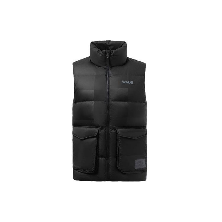Жилет мужской Li Ning Wade Series с карманами и однотонным рисунком, черный AMRR019-1
