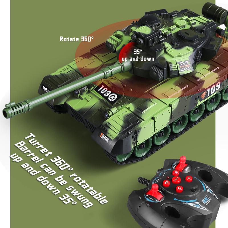 New 9 Channel RC Tank Military War Battle United States M1 Leopard 2 Remote Control Toy Car Tactical Model Electronic Toys for Boys Children