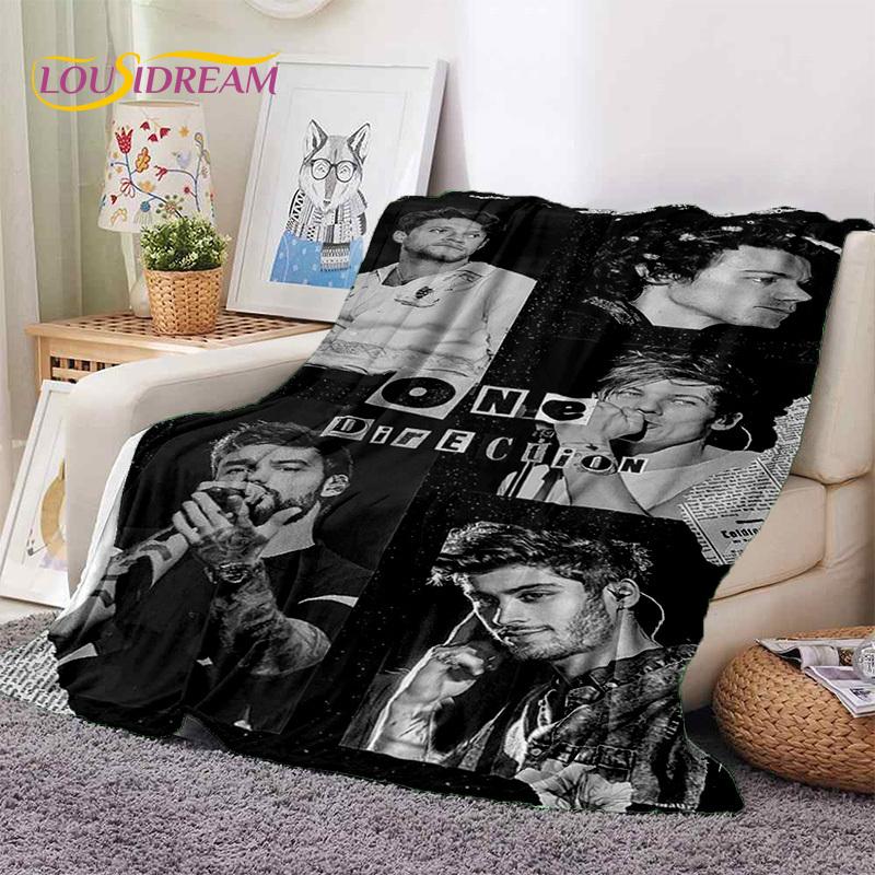 2025 Rock-One Direction Combinatio 1D Star Soft Blanket, Soft Throw Blanket для дома, спальни, кровати, дивана, пикника, дорожного чехла, подарка