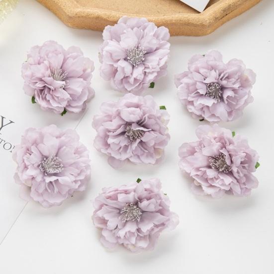 5 шт., реалистичные декоративные цветы, яркая, красивая соломенная шляпа, подходящая поддельная головка цветка пиона, товары для вечеринок